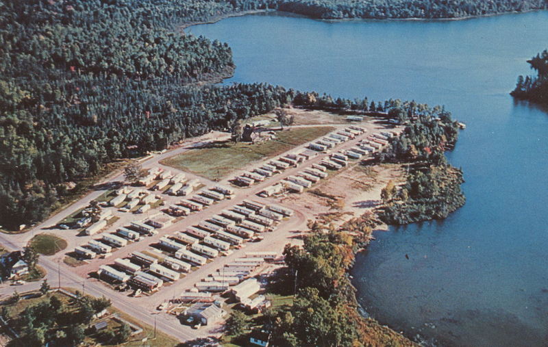 Little Lake Trailer Coach Park - Vintage Postcard (newer photo)